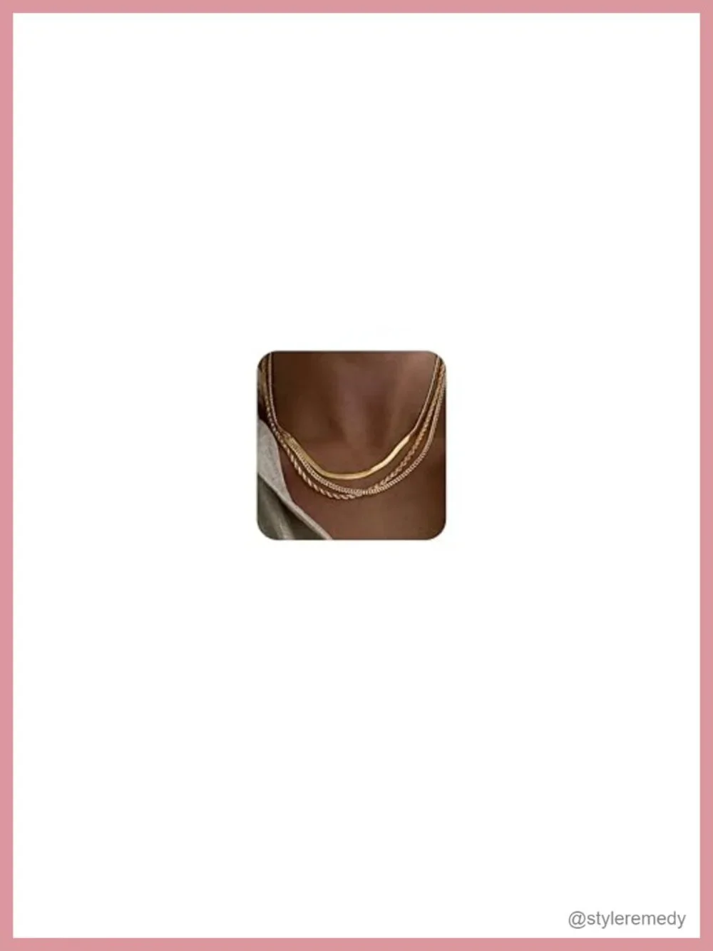 14K Gold Plated Herringbone Snake Choker Necklace Set Non Tarnish - Picture 1 of 6